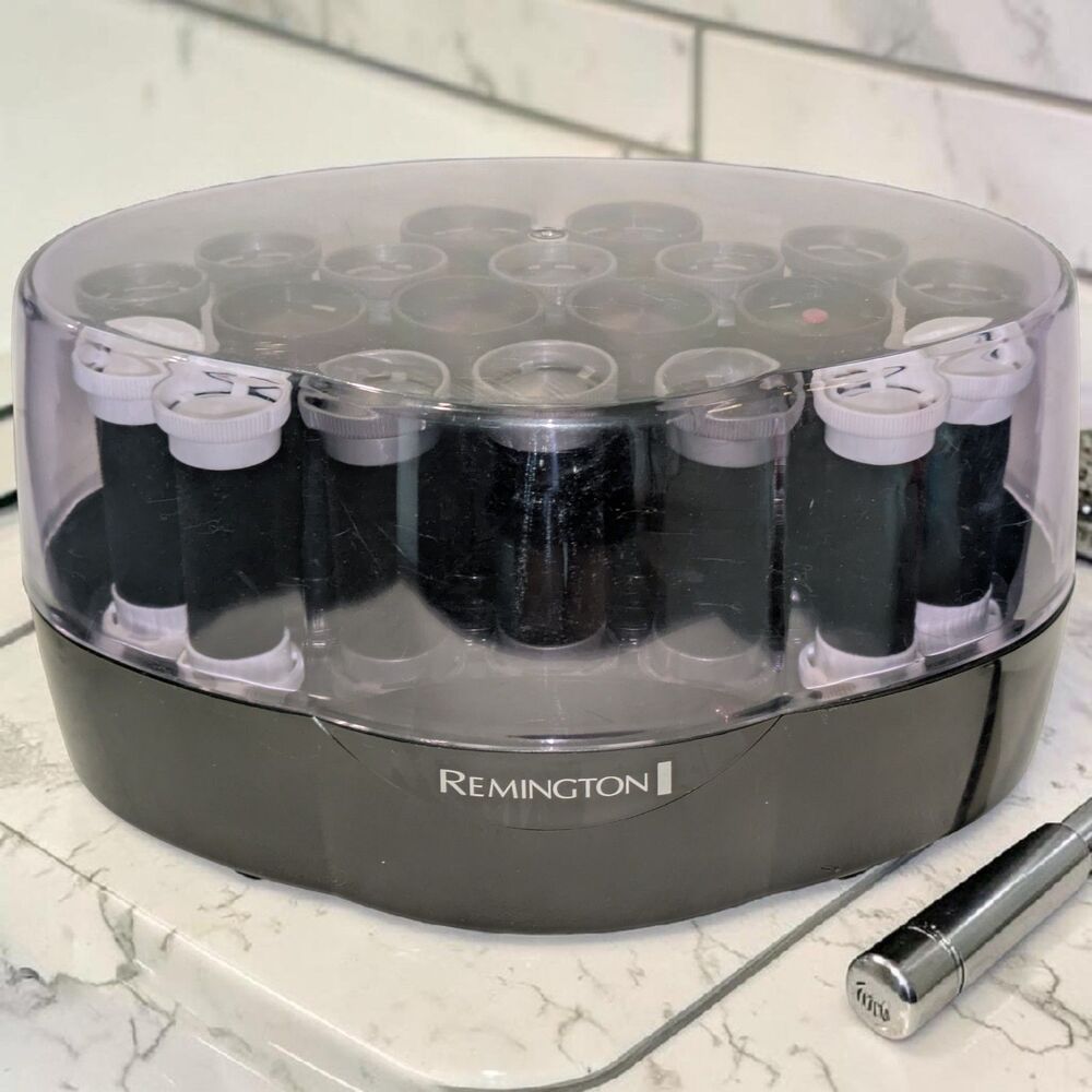 Remington Ionic Setter Hot Hair Rollers  KF20i Flocked 20 Rollers + Clips